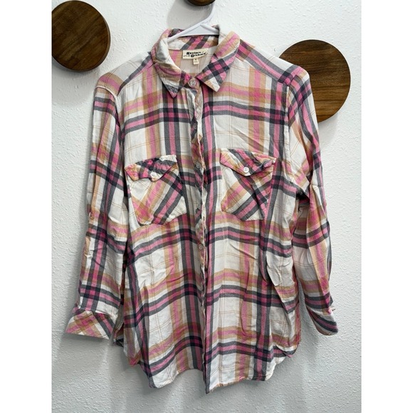 Boutique Corkys Tops - Hester Orchard Fall Pink Flannel Women's Size Small